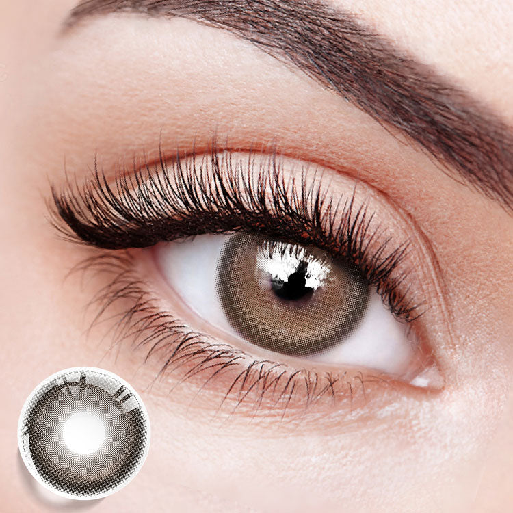 Wearing Eros Gray-H Colored Contact Lenses
